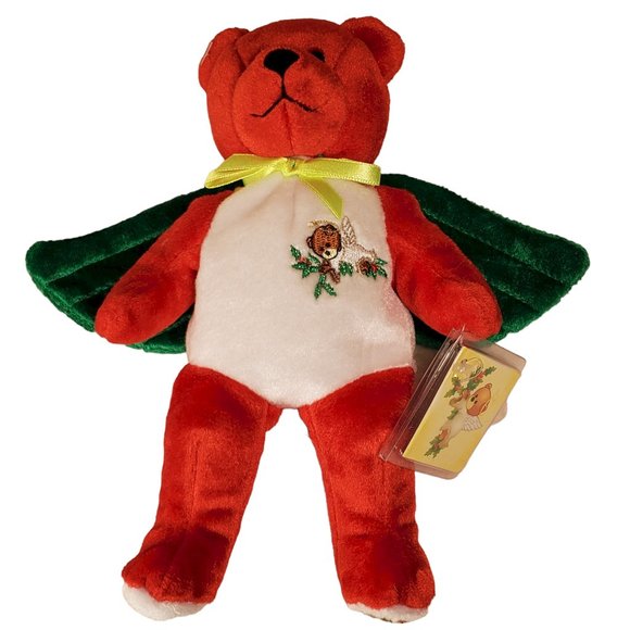 Vintage Christmas Angel Holy Bear Beanbag Plush Stuffed Animal 9" Tags 2001 - Picture 10 of 10